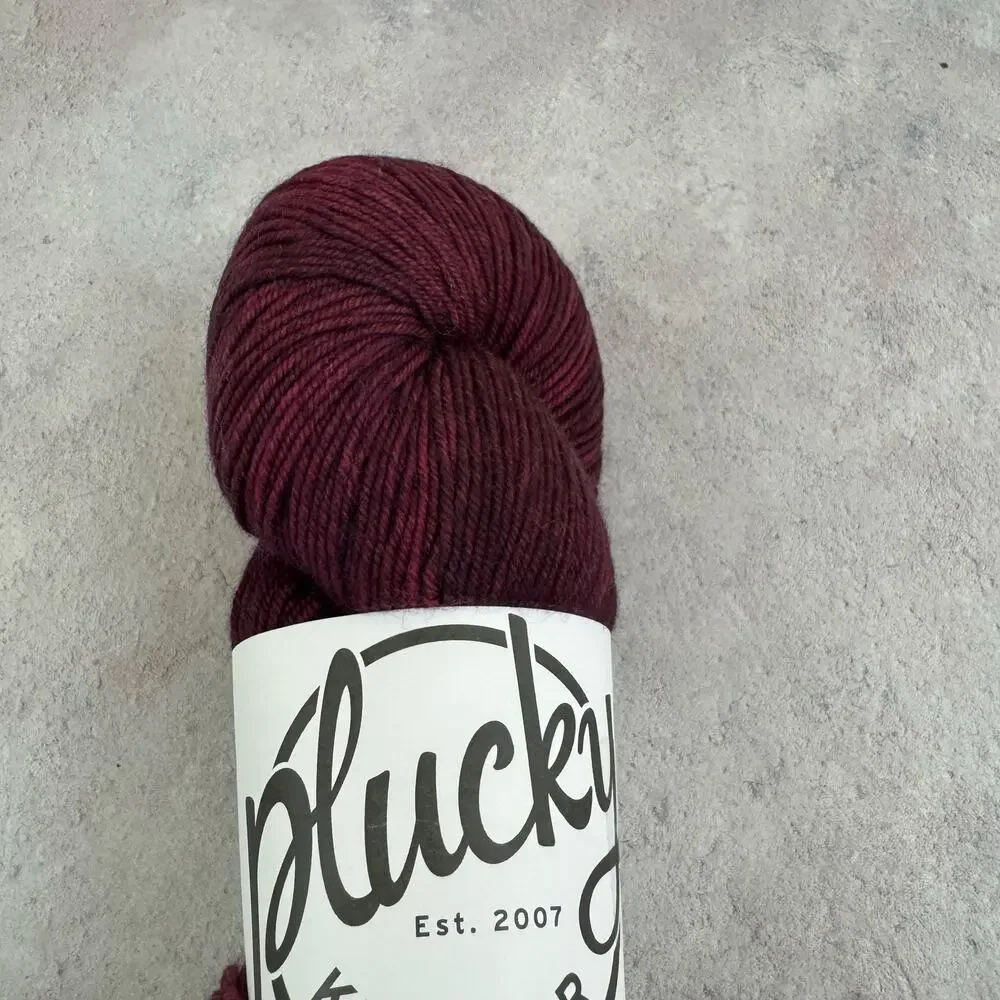 Destash Yarn Plucky Knitter Primo Fingering Weight Full Bodied Red Hand Dyed